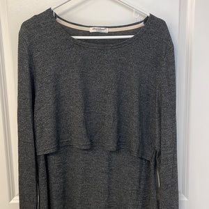 Dark Gray nursing / breastfeeding shirt